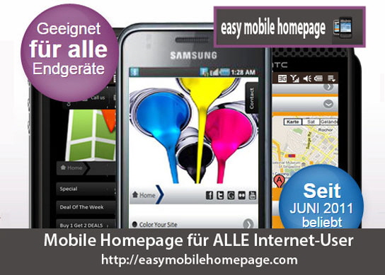 easy mobile homepage